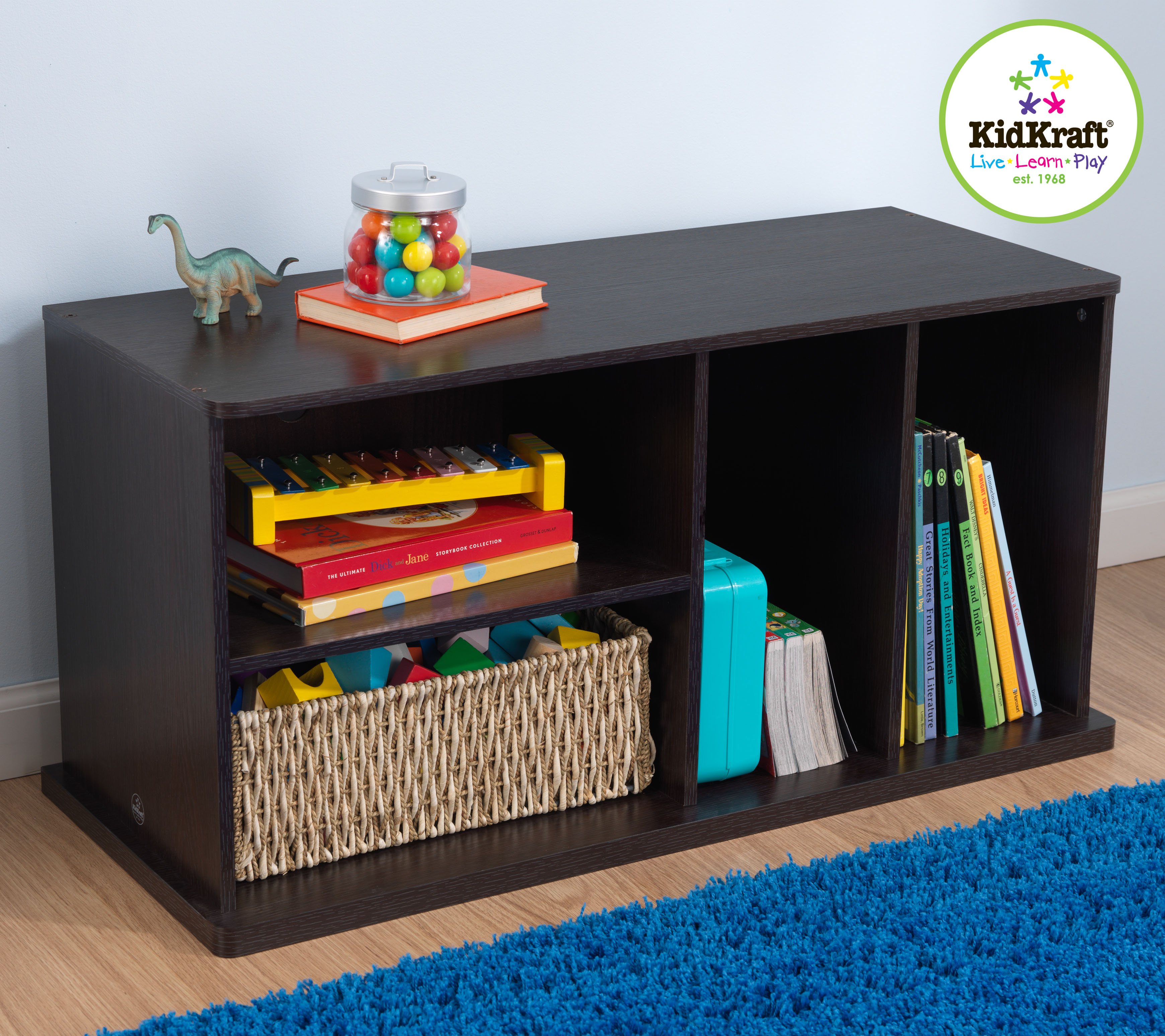 Storage Unit with Shelves - Espresso