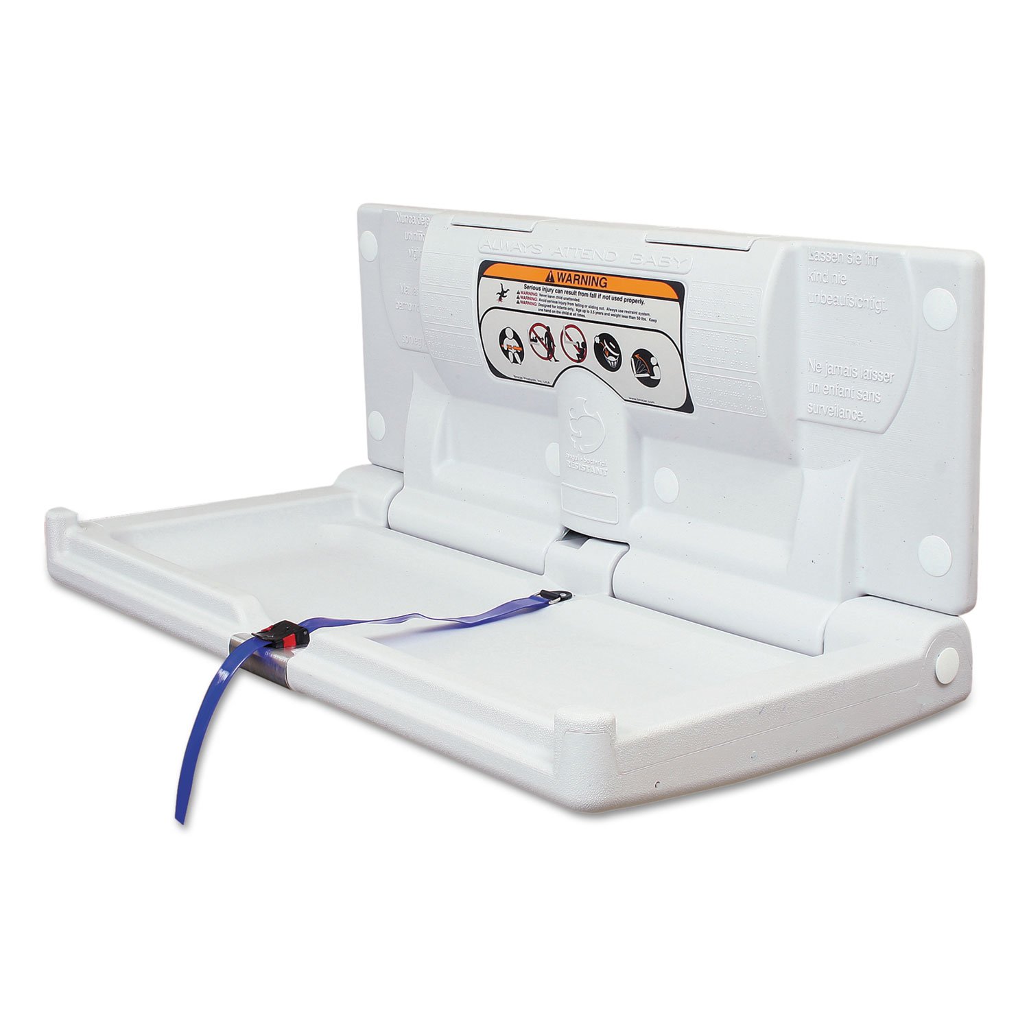 Drybaby Baby Changing Station, Horizonal Mount, 34 1/2 X 18, Gray