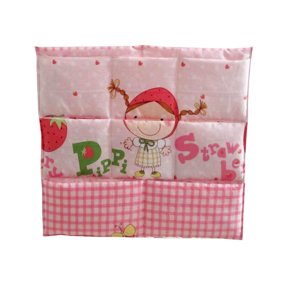 Pretty Girl Wall Mount - Baby Toddler Kids Clothing Toy Organizer, 8 Pockets