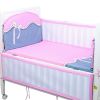 Set of 4 Nursery Baby bassinet/Crib Bedding Bumper Kids Safety Cushion Bowknot