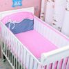 Set of 4 Nursery Baby bassinet/Crib Bedding Bumper Kids Safety Cushion Bowknot