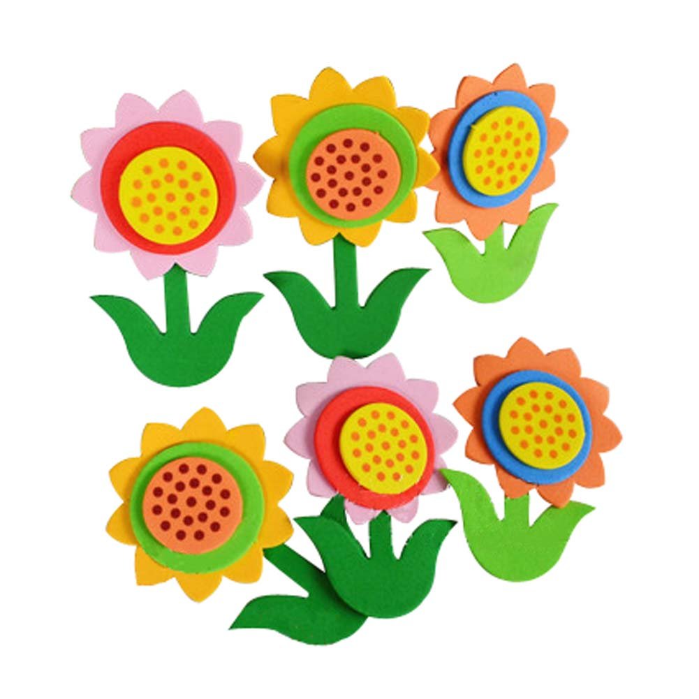 Set of 4 Beautiful Flowers Nursery Wall Decorate Products, 5 x 7 cm