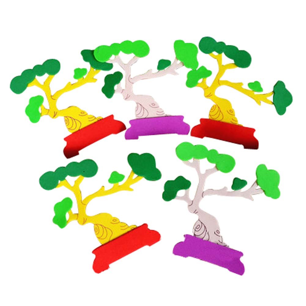 4 PCS Bonsai Style Wall Decorate Product Nursery Wall Stickers, 6x9cm