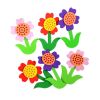 4 PCS Flowers Pattern Children's Room Decorate Products D??cor, 5x7cm
