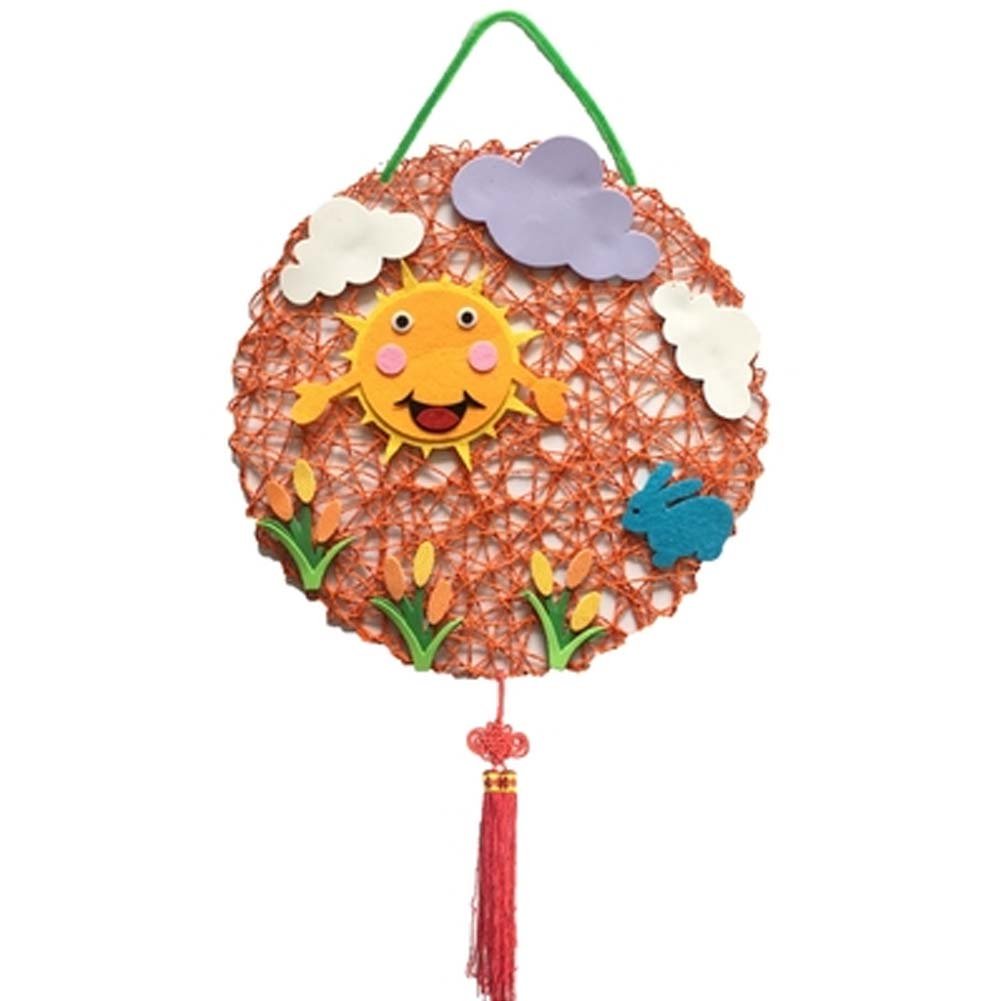 Round Shape Sky Pattern Kids Hand Made Nursery Products, 38x38 cm