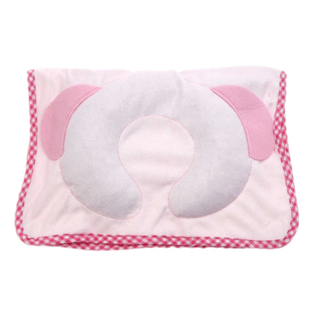 Height Adjustable Infant Baby Flat Head Protective Toddler Buckwheat Pillow PINK