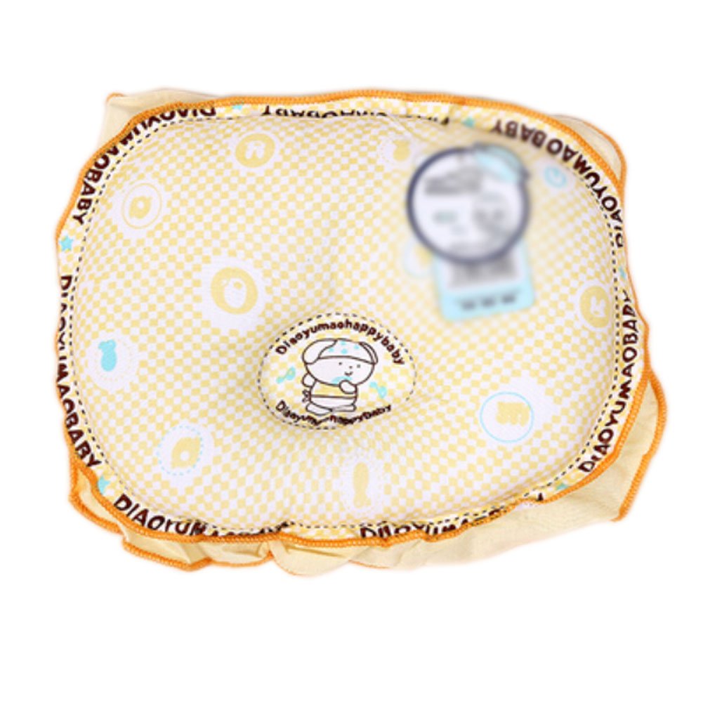 Toddle Protective flat head Baby Anti-roll Infant Head Support Pillow YELLOW