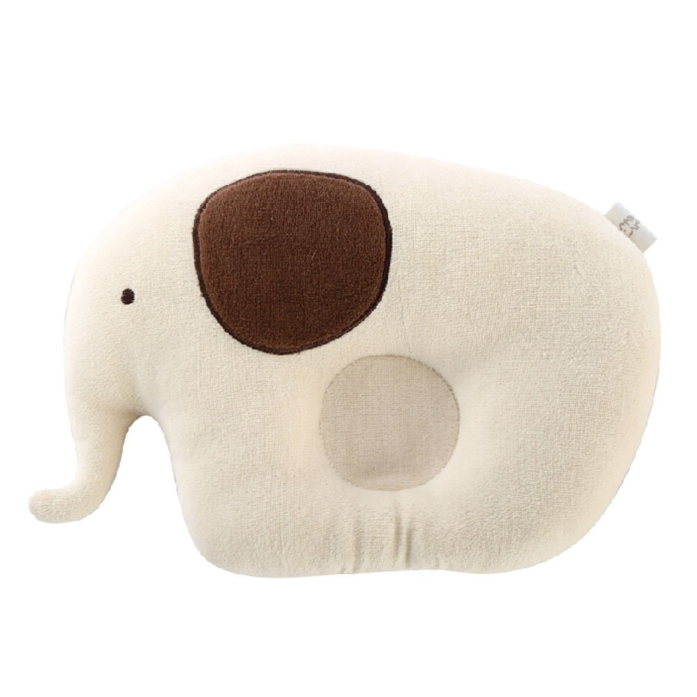 Comfortable Baby Flat Head Preventing Pillow Elephant Shaped Infant Pillow