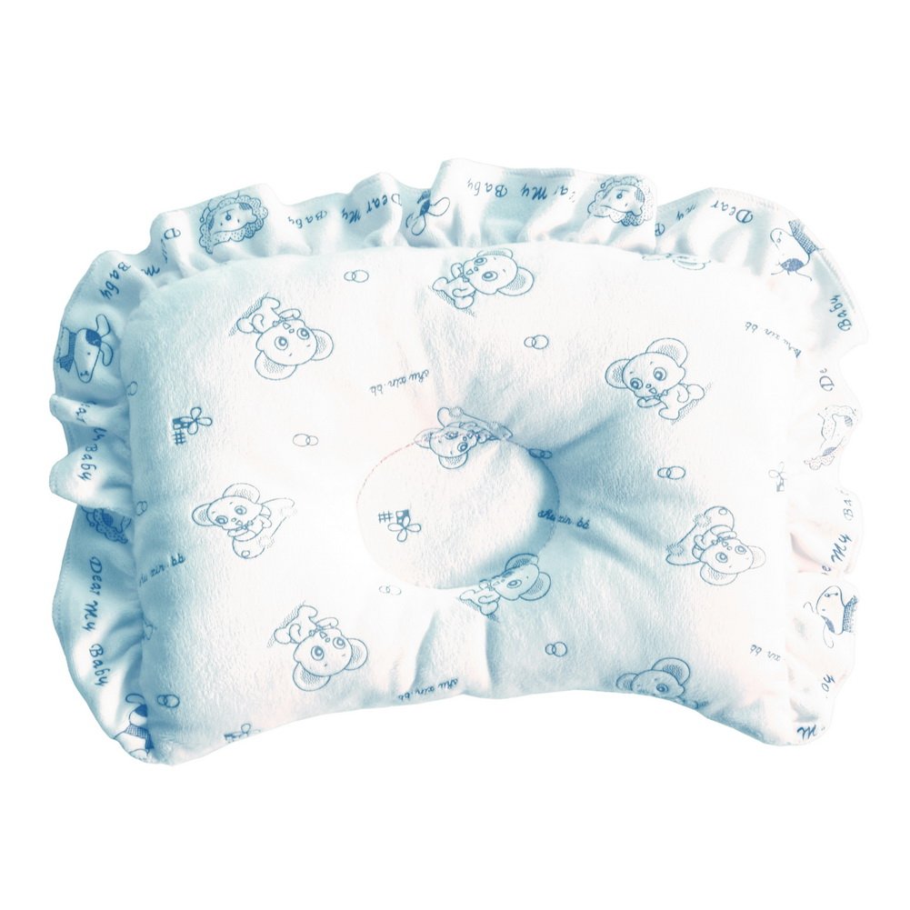 Newborn Baby Comfortable Pillow Toddler Infant Prevent Flat Head Pillow BLUE
