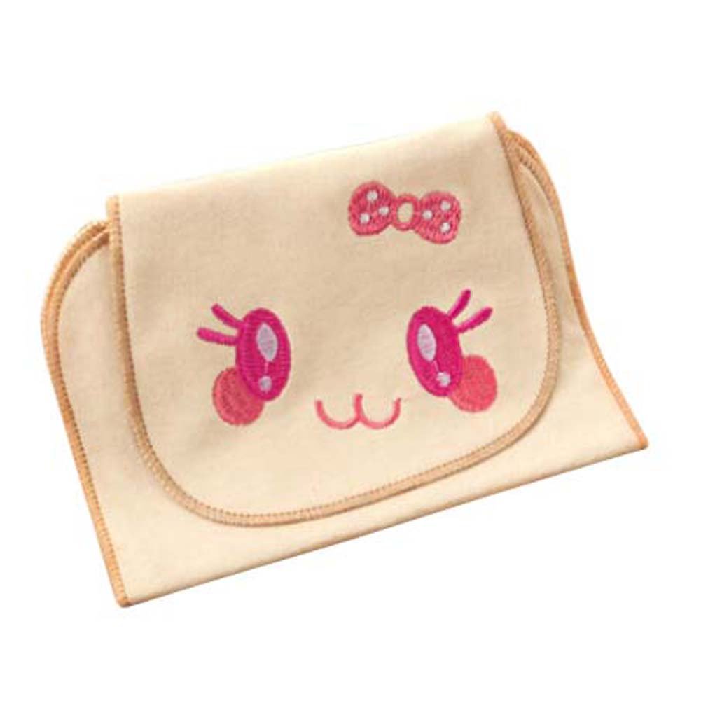 Baby Sweat Absorbent Cotton Towel with Lovely Cartoon Pattern (32 x 24 cm)