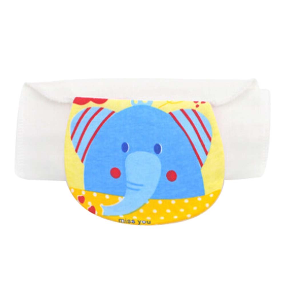 2 PCS Blue Elephant Pattern Babies Sweat Absorbent Towels, 32x24 cm
