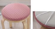 Round Stool Cushion Warm Sponge Pad Bar Stool Mat Pink