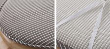 Round Stool Cushion Warm Sponge Pad Bar Stool Mat Brown Stripe