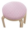 Creative Round Stool Cushion Warm Sponge Pad Bar Stool Mat Pink Flowers
