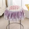 Beautiful Round Stool Cushion European Style Stools Pad Light Purple