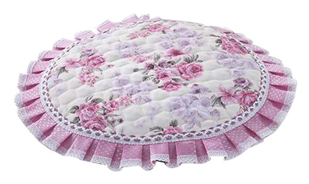 European Style Stools Pad Stool Mat Beautiful Round Stool Cushion Purple