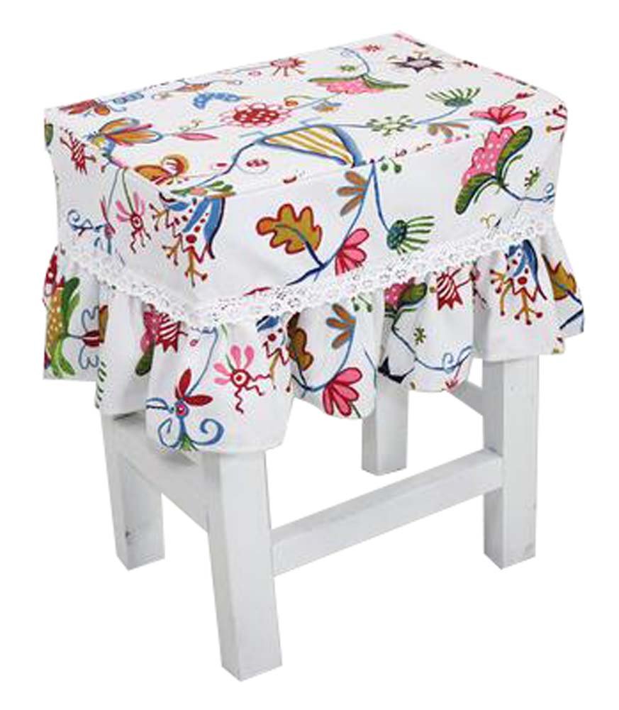 Cotton Canvas Square Stool Cover Makeup Stool Sets Bar Stool Sets