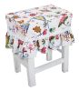 Cotton Canvas Square Stool Cover Makeup Stool Sets Bar Stool Sets
