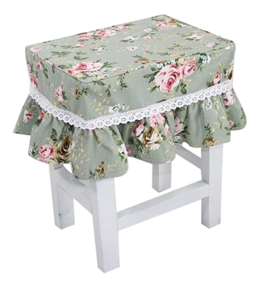 Cotton Canvas Square Stool Cover Makeup Stool Sets Bar Stool Sets Blue