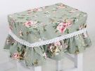 Cotton Canvas Square Stool Cover Makeup Stool Sets Bar Stool Sets Blue