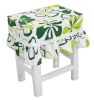 Cotton Canvas Square Stool Cover Makeup Stool Sets Bar Stool Sets Green