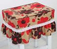 Cotton Canvas Square Stool Cover Makeup Stool Sets Bar Stool Sets Red