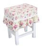 Fashion Canvas Square Stool Cover Makeup Stool Sets Bar Stool Sets