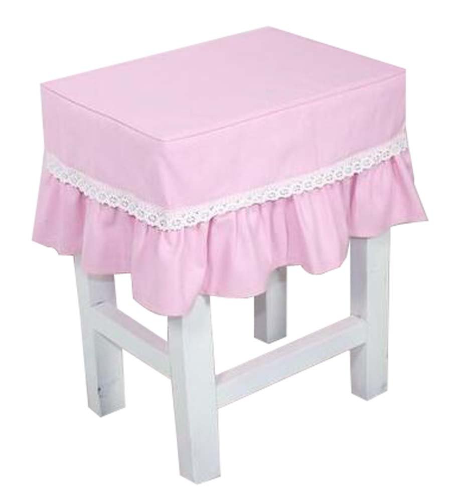 Cotton Canvas Square Stool Cover Makeup Stool Sets Bar Stool Set Pink