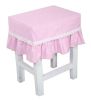 Cotton Canvas Square Stool Cover Makeup Stool Sets Bar Stool Set Pink