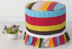 Makeup Stool Stool Sets Cotton Canvas Stool Cover Stripe