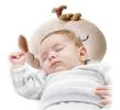Newborn Infant Anti-Roll Pillow Prevent From Flat Head, Yellow