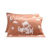 2 PCS Cotton Three Layer Thicken Pillow Towel Soft Pillow Blanket Protector Best Skin Care, Light Coffee Bear