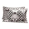 2 PCS Cotton Three Layer Thicken Pillow Towel Soft Pillow Blanket Protector Best Skin Care, Coffee Bear