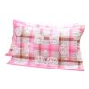 2 PCS Cotton Three Layer Thicken Pillow Towel Soft Pillow Blanket Protector Best Skin Care, Pink Leaves