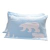 2 PCS Cotton Three Layer Thicken Pillow Towel Soft Pillow Blanket Protector Best Skin Care, Blue Polar Bear