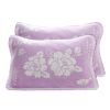 2 PCS Cotton Four Layer Pillow Towel Soft Pillow Blanket Elegant Protector Best Skin Care, Purple