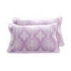 2 PCS Cotton Four Layer Pillow Towel Soft Pillow Blanket Elegant Protector Best Skin Care, Purple A02