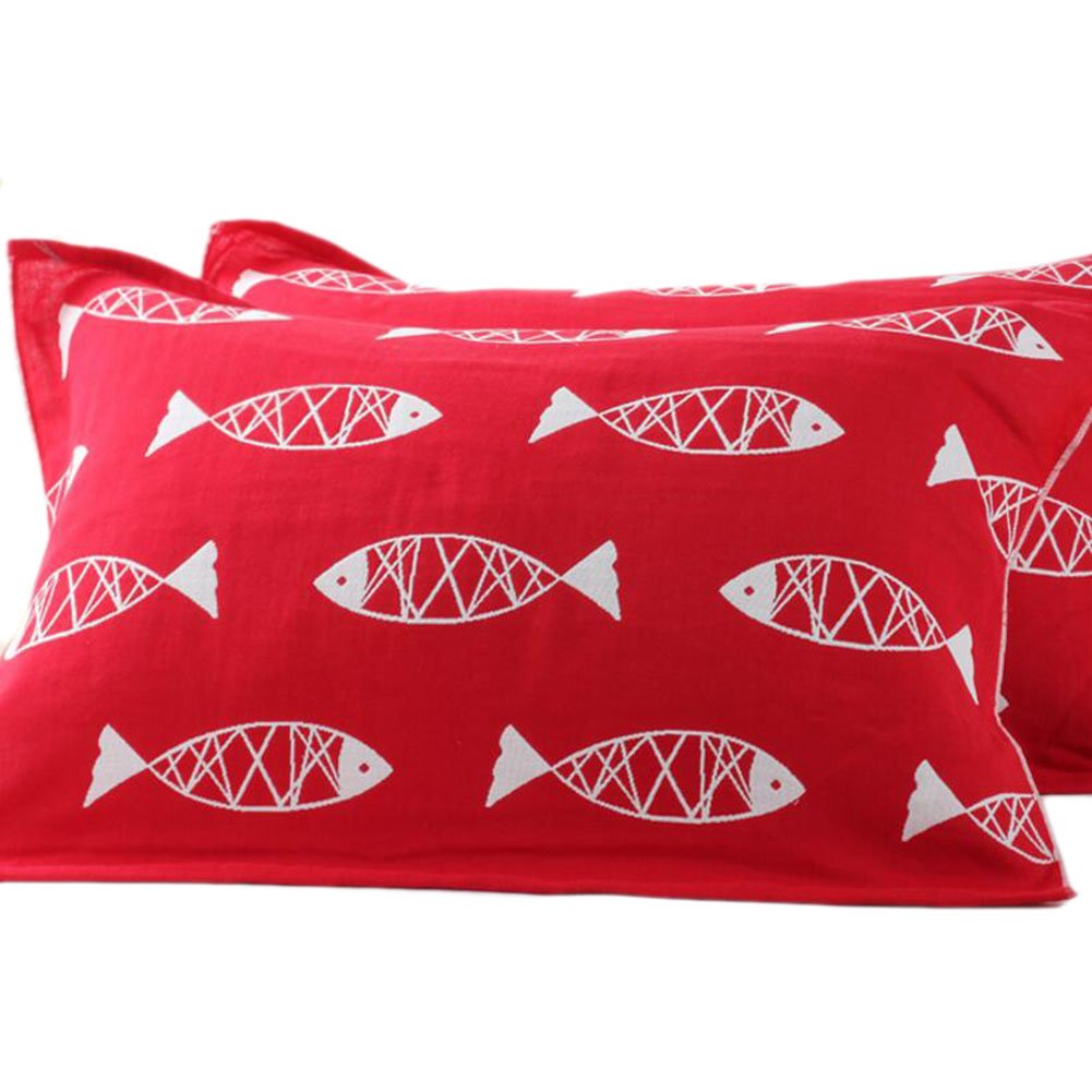 2 PCS Thicken Pillow Cotton Towel Soft Pillow Blanket Protector Health Best Skin Care-A01