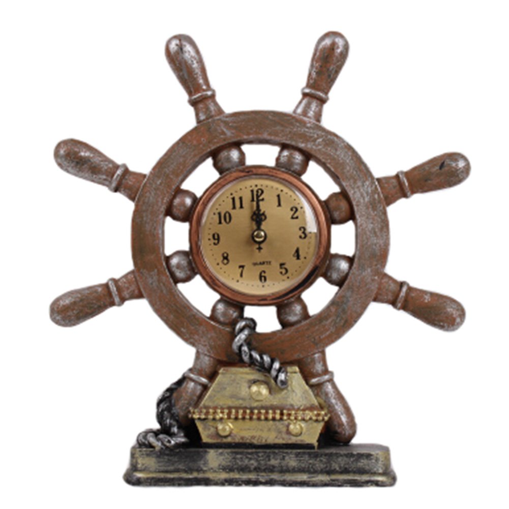 Creative Home/Office Desk Decor Clock Artware Garniture Festival Gifts Helm