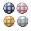 Set of 4 38mm Hand-painted Plaid Ceramic Cabinet Knob Drawer Knob (4 Colors)