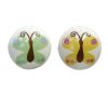 Set of 2 38mm Colorful Butterfly Ceramic Cabinet Knob Drawer Knob (2 Colors)