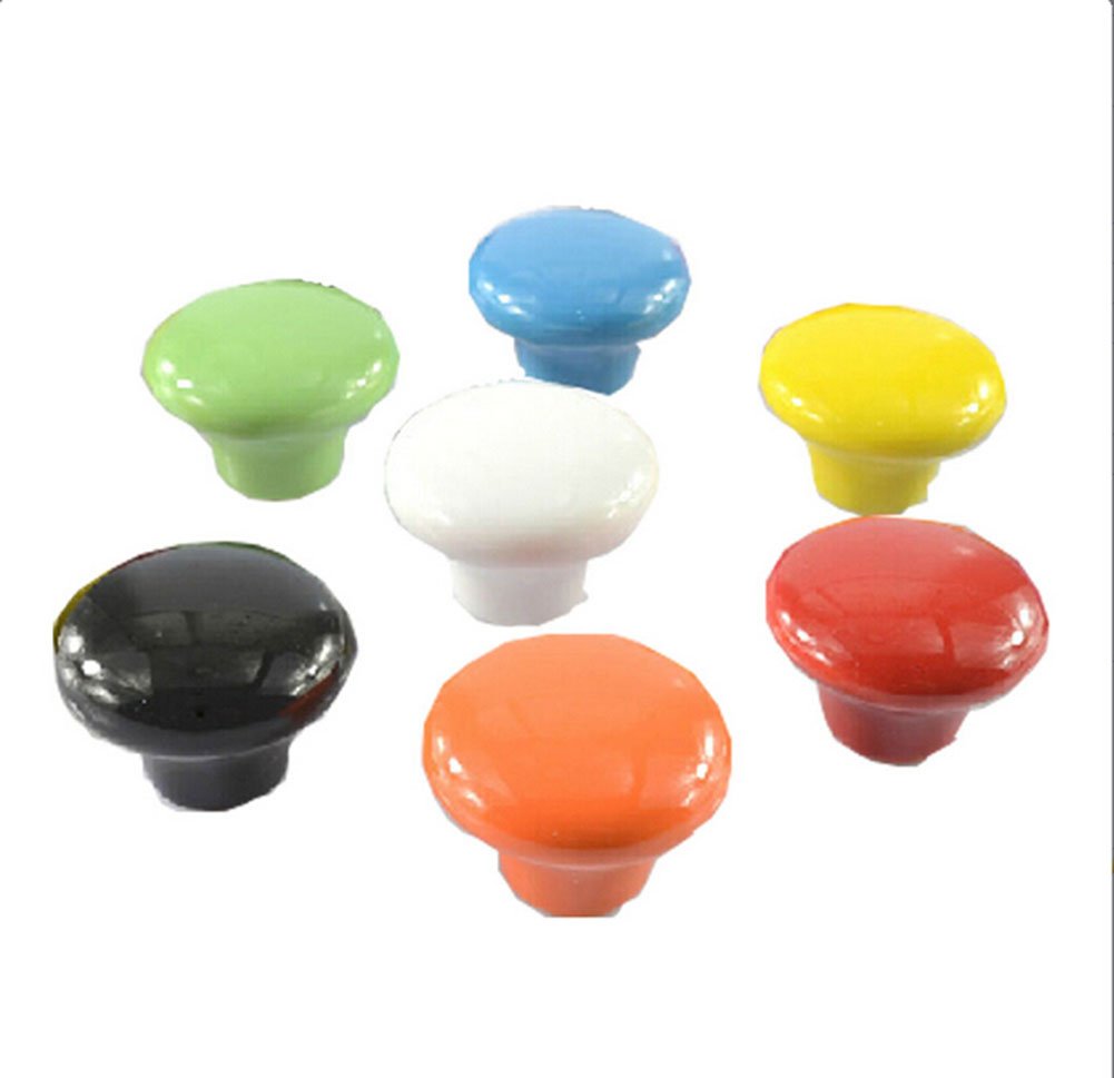 Colorful Ceramic Cabinet Knob Drawer Pull Handle (7 Colors)Set of 7