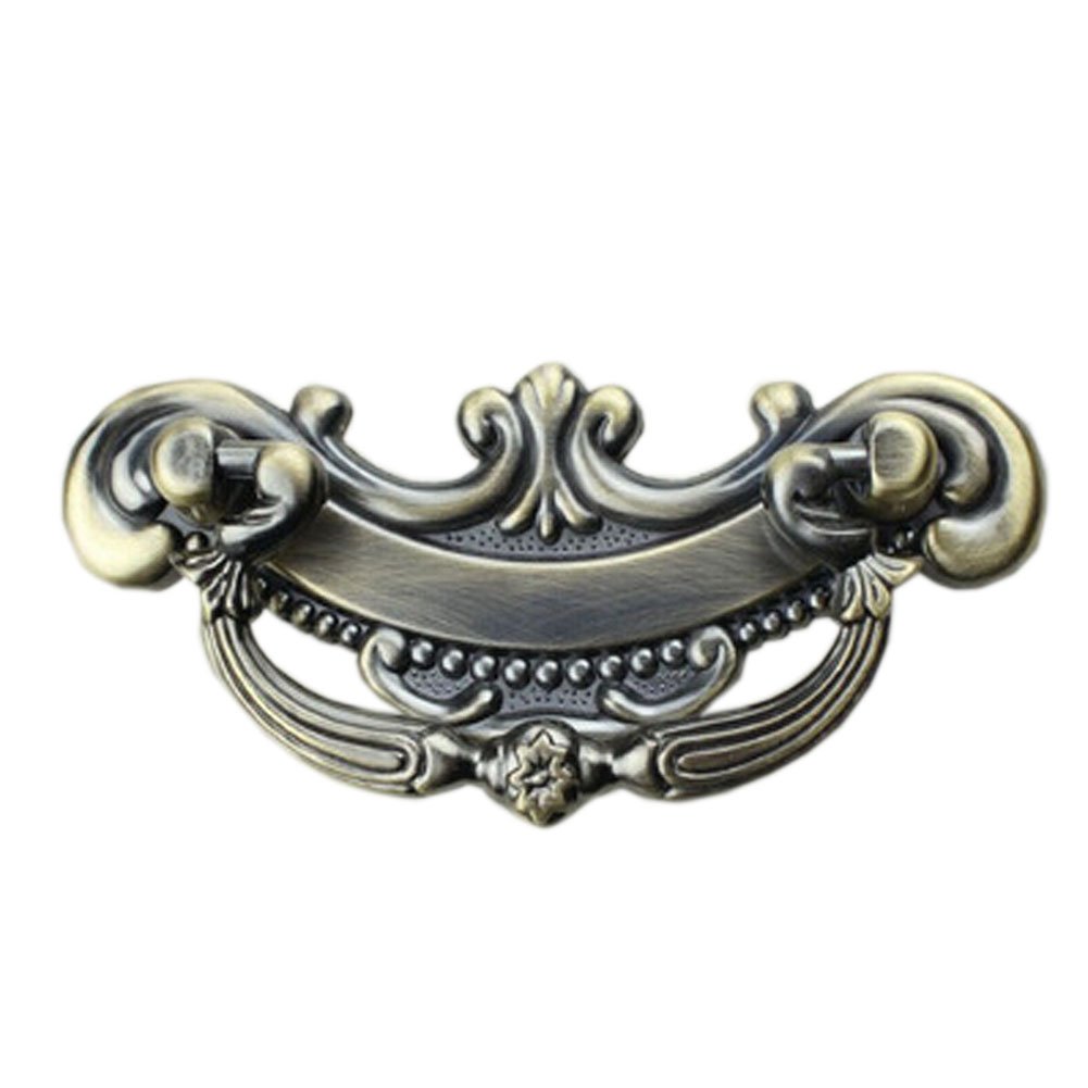 Set of 4 Delicate Antique Zinc Alloy Drawer Handles/Pulls/Knobs(3.7*0.5*2.1'')
