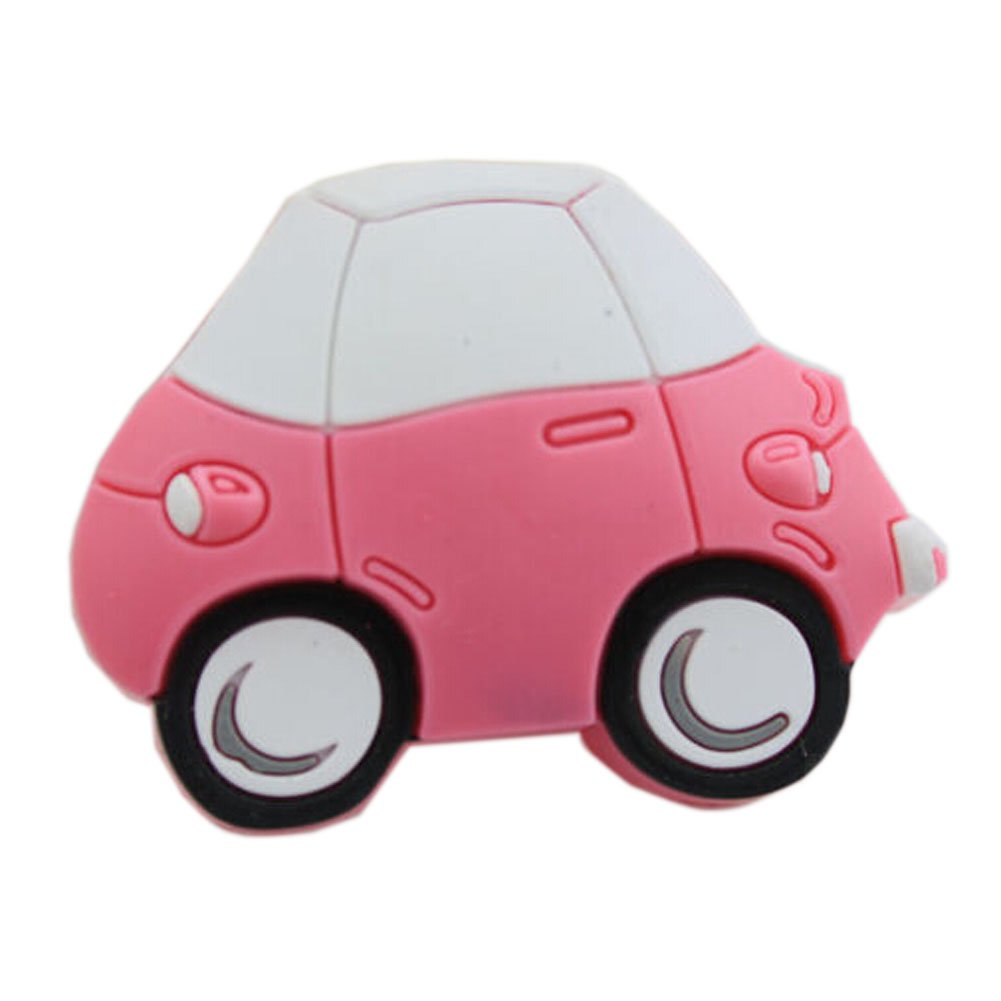 Set of 4 Lovely[PINK Car]Protective PVC Kids Drawer Handles/Pulls(1.8*1.4*0.9'')