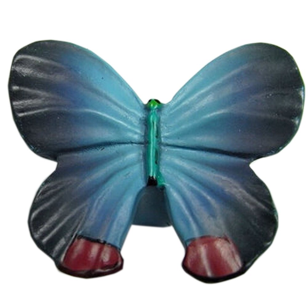 Set of 3 Delicate[Blue Butterfly]Resin Kids/Adult Drawer Handles/Pulls(1.77*1'')
