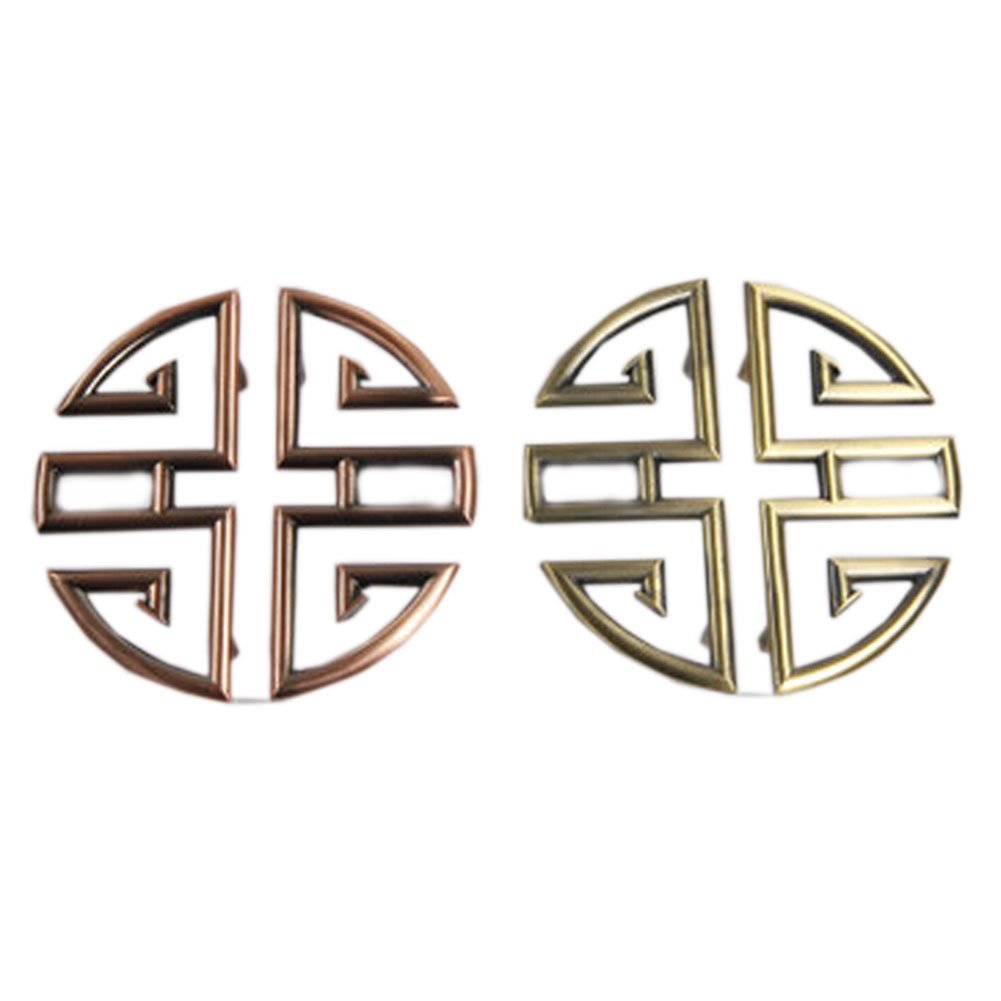 Chinese Vintage Hollow Zink Alloy Drawer/Cabinet Handles/Pulls(3.7*0.6'')2 Pairs