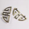 Chinese Vintage Hollow Zink Alloy Drawer/Cabinet Handles/Pulls(3.7*0.6'')2 Pairs