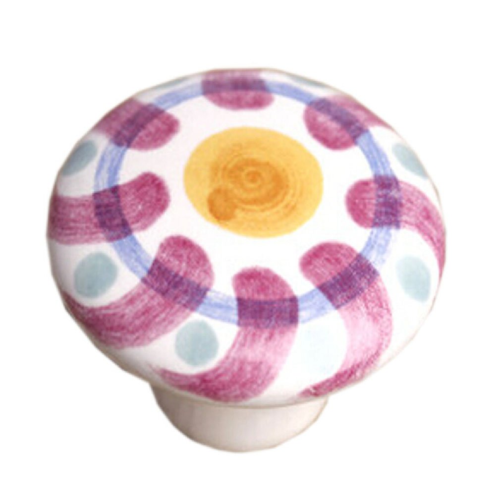 Set of 3 [Dazzle Purple]Ceramic Kids/Adult Drawer/Cabinet Handles/Pulls(1.5*1'')