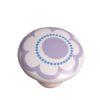 Set of 3 [Purple Flower]Ceramic Kids/Adult Drawer/Cabinet Handles/Pulls(1.5*1'')