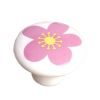 Set of 3 [Pink Flower]Ceramic Kids/Adult Drawer/Cabinet Handles/Pulls(1.5*1'')